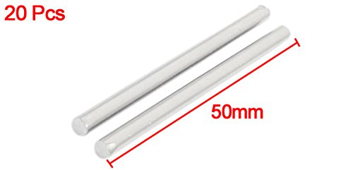 Lot De 20 Tiges Rondes En Acier Inoxydable - 50 Mm X 1 Mm - Argenté - Pour Bricolage Et Modélisme