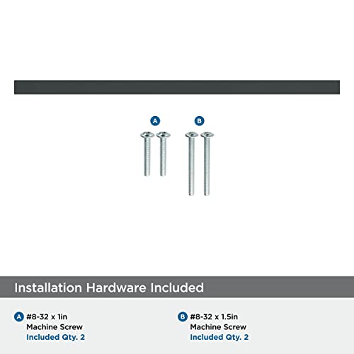 Image of Amerock | Cabinet Pull | Matte Black | 8-13 /16 inch (224 mm) Center-to-Center | Monument | 1 Pack | Drawer Pull | Cabinet Handle | Cabinet Hardware