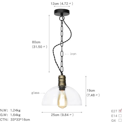 Lampe suspendue pour salle à manger privée et comptoir de bar industriel - 3