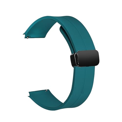 Image of LORENZ Silicone 22mm Replacement Watch Strap with Adjustable Magnetic Lock Feature