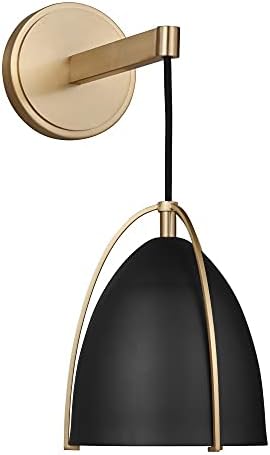 Sea Gull Lighting-Norman-1 Light Wall Sconce-Satin Brass Finish-Incandescent Lamping Type