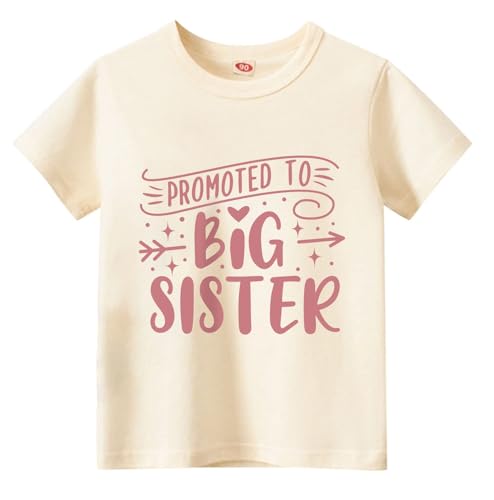 Image of Big Sister Shirt for Toddler Baby Girl Outfits Big Sis Announcement T-Shirt Gifts