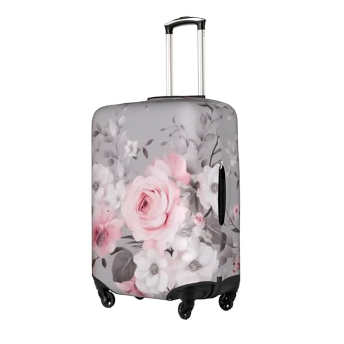 Plant Floral Flowers Printed Luggage Cover Elastic, Washable, Universal Fit 18-32 Inch Travel Suitcase Cover Easy To Identify2