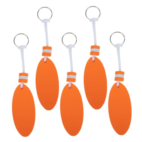 BESPORTBLE Schwimmender Schlüsselanhänger Zum Surfen 5 Stück Eva-bojen-schlüsselringhalter Leuchtend Orange Ein Muss für Bootfahren und Kajakfahren