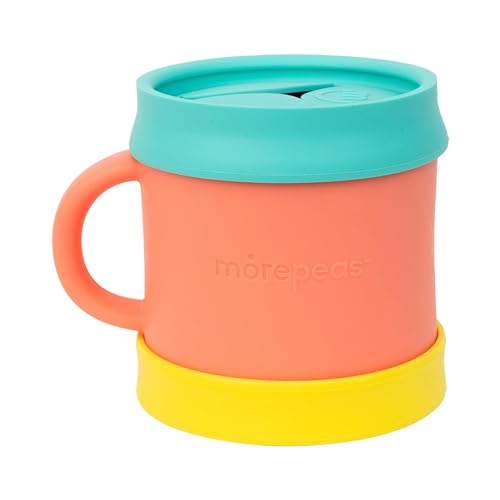 Image of morepeas The Everything Snack Cup | Steam Veggies & More | Reversible Lid & Suction Base, Snack Catcher, Dishwasher, Microwave, Freezer Safe, BPA Free