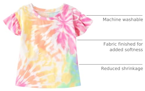 Image of The Children's Place Girls' Short Sleeve Ruffle Print Top