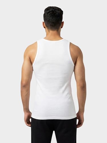 Image of Levi's 016 Men Sleeveless 100% Cotton No Side Seam with Tag-Free Comfort Vest (Pack of 2)