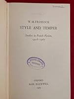 Style and Temper in French Fiction 0674853350 Book Cover