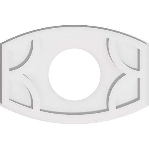 Image of Ekena Millwork CMP20X13KY-07000 Kailey Architectural Grade PVC Contemporary Urethane Ceiling Medallions 20 inchW x 13 3 /8 inchH x 7 inchID x 10 3 /4 inchC x 1 inchP