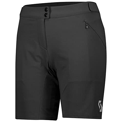 Scott W Endurance Long-Sleeve/fit W/pad Shorts Schwarz - Lockere gepolsterte Damen Mountainbike Shorts, Größe M - Farbe