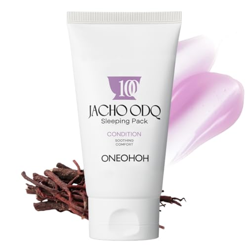 Image of Jacho ODQ YAKTANG Sleeping Pack, Korean Overnight Sleeping Mask, Gromwell Root Extract + ODQ, Glass Skin Night Cream, Soothing + Barrier Repair, Sensitive Skin, 1.69 fl oz