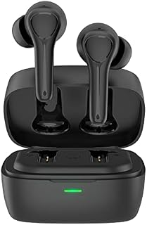 BRIBEJAT B02 Wireless Earbuds with Active Noise Cancellation Touch Control, Wireless Charging Case, Bluetooth 5.2 In-ear Headset Built-in Mic with Stereo Premium Deep Bass Immersive Sound, Black