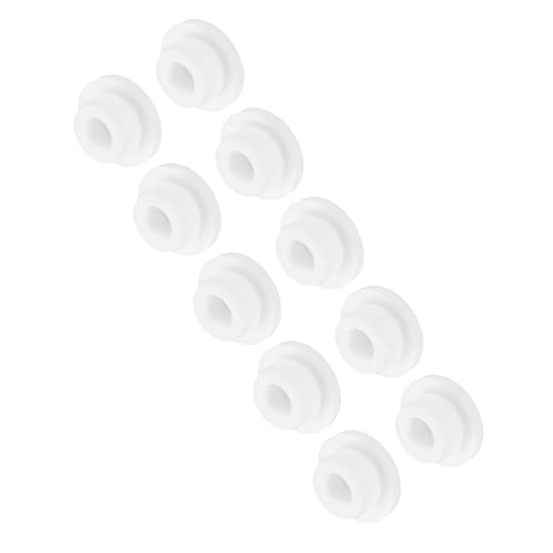Image of MECCANIXITY 11pcs T-Shaped Silicone Plugs 23mm 7 /8 Inch Dia Snap in Plug Hole Seal Cover Round Rubber Stopper for Kitchen Rubber Bulkheads Waterproof Sealing Plugs White