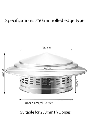 Chapeau de cheminée 75mm étanche et résistant à la corrosion