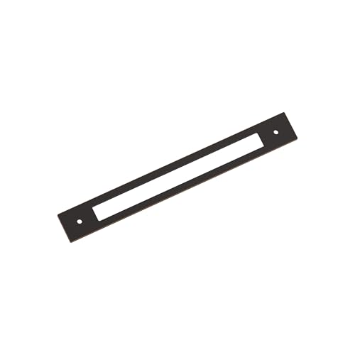 Image of Amerock Medora 8-13 /16 inch Oil-Rubbed Bronze Backplate | Decorative zinc cabinet hardware backplate designed to complement knobs and pulls while protecting cabinet surfaces