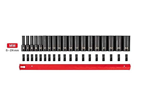 Image of TEKTON 3 /8 Inch Drive Impact Socket Set, 19-Piece | SID91107