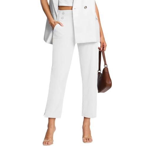 Plus Size Dress Pants for Women Business Casual Office Trousers Stretch 7/8 Ankle Pant High Waisted Golf Sweatpants2