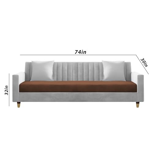 Image of Casaliving Garcia 3+2+1 Seater Sofa Set for Living Room (Brown Grey Colour) Premium Fabric Sofa