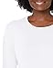 Cherokee womens Long Sleeve Knit Medical Scrubs Shirt, White, Large US