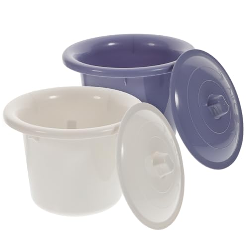 BCOATH 2pcs Kids Urinal Pot Portable Plastic Potty Training Container for Toddlers Bedpan with Lid Random Color