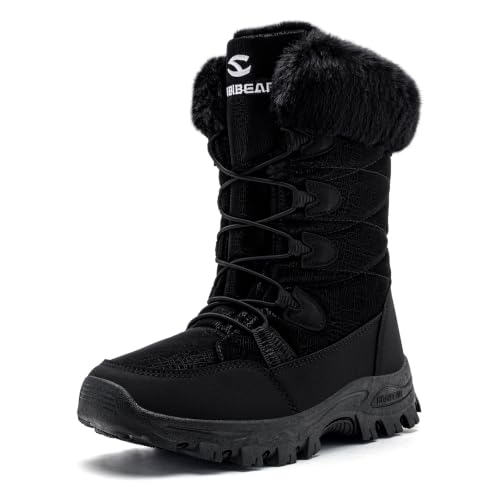 Image of HOBIBEAR Kids Winter Snow Boots Waterproof Outdoor Warm Faux Fur Lined Shoes
