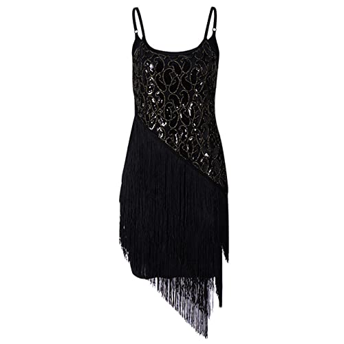 Charleston Kostüm Damen Abendkleider Great Gatsby Dress 20er Jahre Retro Stil Kleid Sexy V Ausschnitt Flapper Kleid Great Gatsby Motto Party Fransen...