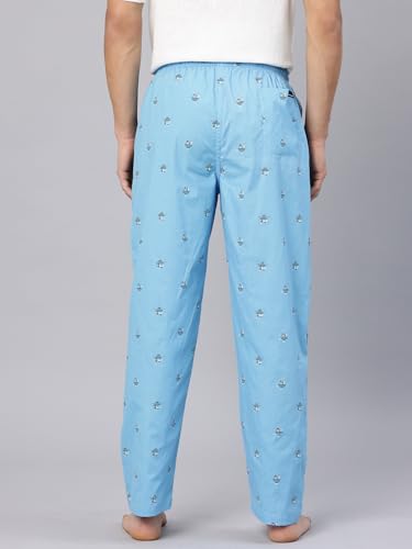 Image of Majestic Man Men's Printed Pure Cotton Lounge Pyjama | Comfort Fit | Elastic Waist with Drawstring | 3 Pockets | Button Closure