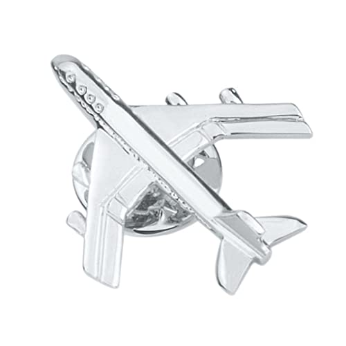 zalati Brooch Badge Pin Airplane Fighter Model Jet Plane Style for Silver