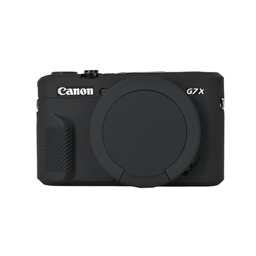 Funda de silicona para cámara Canon PowerShot G7X Mark II negra