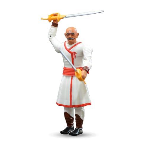 Image of Swarajyache Shiledar - The True Super Hero - 6 Inch Tall Action Figure with Accessories (Baji, White)