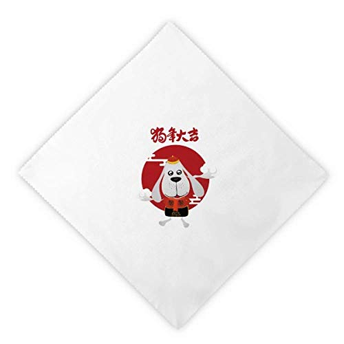 Servilletas para cena de Año Nuevo con nubes tradicionales de tela blanca 2