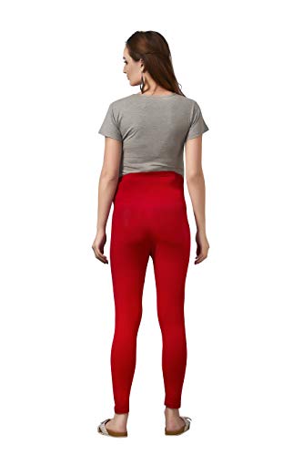 Image of Women's Cotton Lycra Over The Belly Maternity Leggings for Pregnant Women for Pre & Post Pregnancy