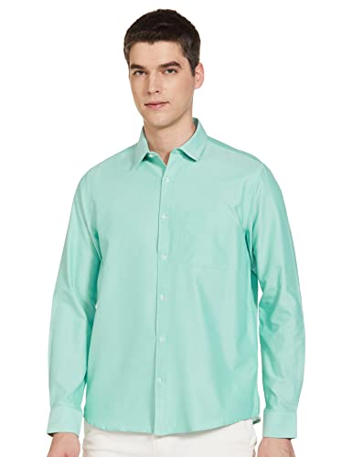 Image of Max Men Cotton Solid Slim Fit Oxford Shirt