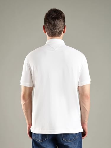 Image of Solid Regular Fit Cotton Polo T-Shirt