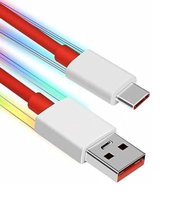 Image of Original 65W SuperVooc USB to Type C Fast Charging Cable for Realme XT | XT 730G | X2 | C12 | Oppo Reno 6 | 5 | Reno 4 Pro 5G Realme Narzo 20A | 6 | 7 | 7 Pro (Only Cable) (VIP-163)
