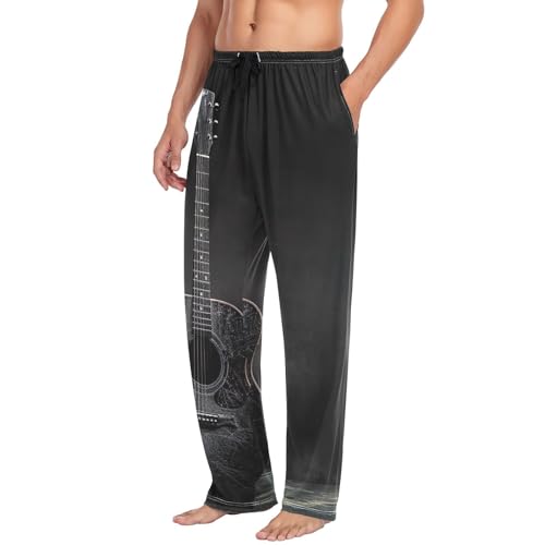 Men's Guitar Sleep Pajama Pant,Soft Pajama Bottoms with Pockets Drawstring 203254244