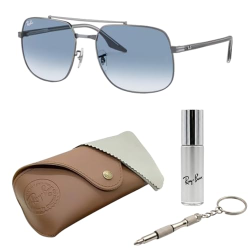 Image of Ray-Ban RB3699 Square Shaped Sunglasses for Men & Women with Official RAYBAN Eyewear Kit