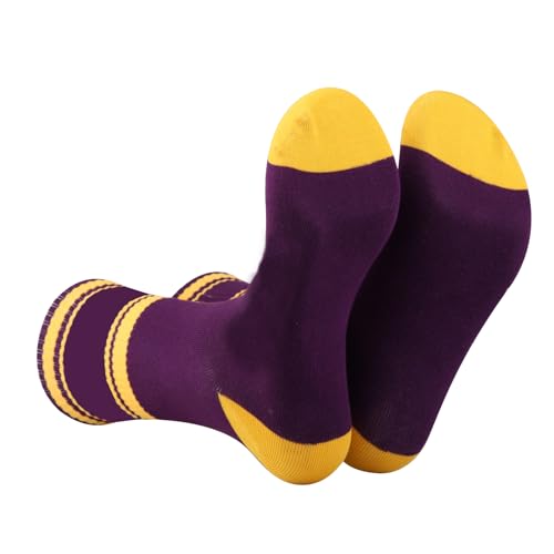 JXGZSO 2 Pairs Purple Greek Socks OMga Man Socks Gift for Him2
