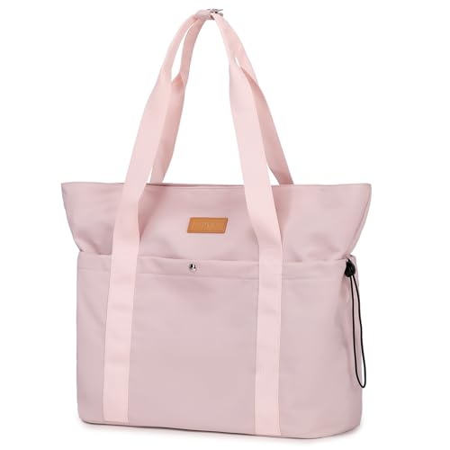 Travel Tote Bag, Multi Pocket Work Tote Bags for Women Fits 15.6'' Laptop Shoulder Bag with Zipper Shopping Bag