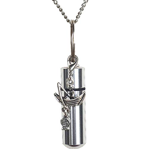 Fishing Urn Necklace Jewelry - Fishing Cremation Necklace Jewelry - Cremains - Ashes Necklace Jewelry - Memorial Jewelry