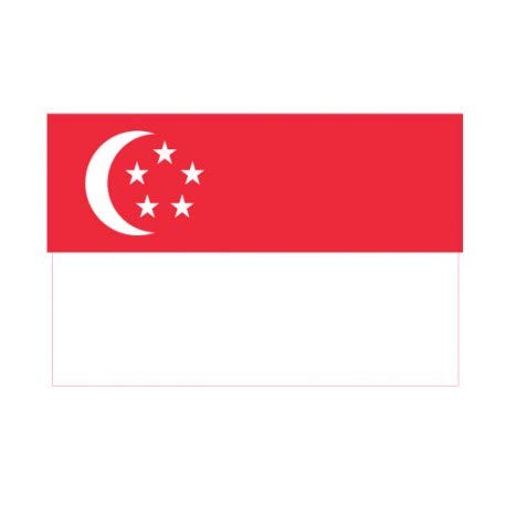 Autocollant Drapeau Singapore Singapour sticker flag - Taille : 8 cm