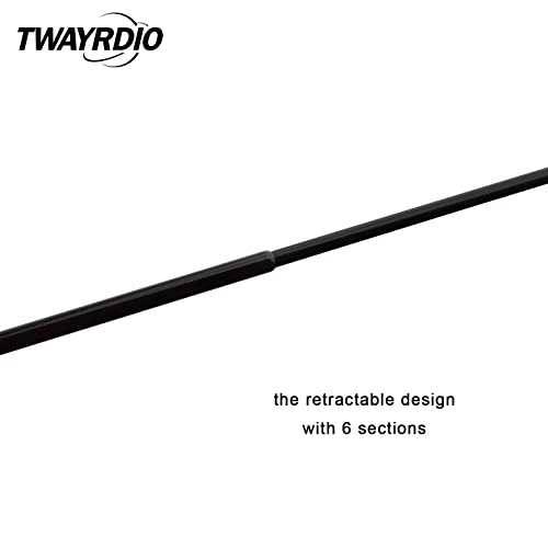 image for TWAYRDIO Dual Band VHF UHF Ham Radio Telescopic Antenna SMA Male 42 in