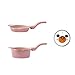 Garnek na Mleko Milk Pan, Cute Milk Pot, Non-Kij, PAN, Suplement diety dla niemowląt, Mała dzbanek do zupy, Nadmodelowy garnek (zestaw) Patelnia Do Topienia Masła (Color : Pink suit)