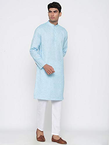Elina fashion Men's Cotton Kurta Pajama Set Tunic Indian Traditional Festival Kurta Payjama Wear4