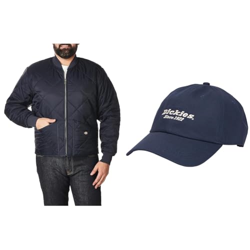 Veste matelassée Dickies look décontracté automne et casquette en sergé noire