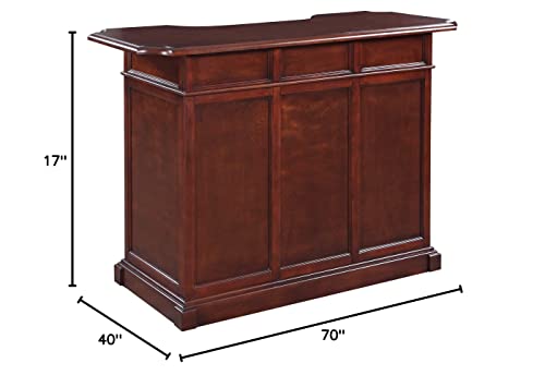 Hathaway Ridgeline 5' Home Bar Set With Storage Mahogany #TOP5
