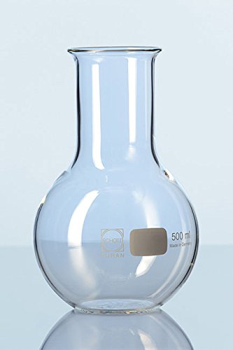 090129 redondo matraz con cuello ancho de fondo redondo 2000 ml (Pack de 10)
