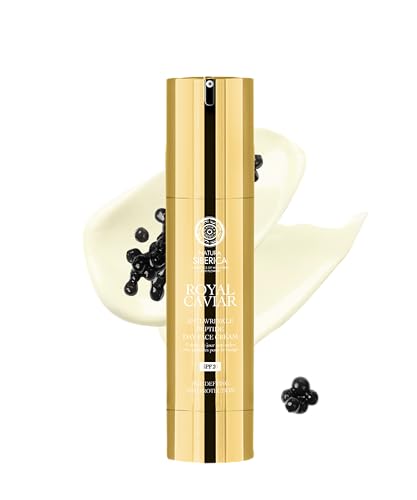 Natura Siberica Royal Caviar - Crema facial antiarrugas para el día de los péptidos SPF 20, 50 ml