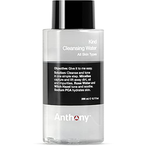 Anthony Witch Hazel Toner for Face, Kind Cleansing Water with Rose Water to Tone and Soothe, Sodium PCA to Hydrate Skin, Micelles to Remove Excess Oil and Impurities, Refreshes and Purifies, 6.7 Fl Oz
