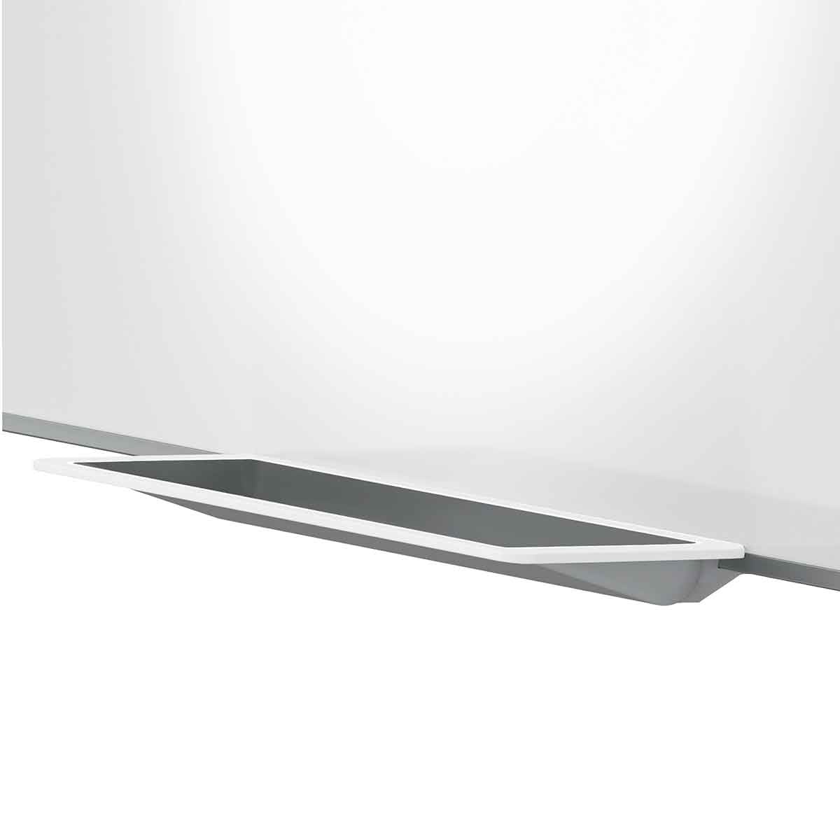 Tablica Nobo Nano Clean ze stali magnetycznej z półką na markery, 1200 x 900 mm, wąska ramka, system mocowania InvisaMount, Impression Pro, kolor biały, 1915403